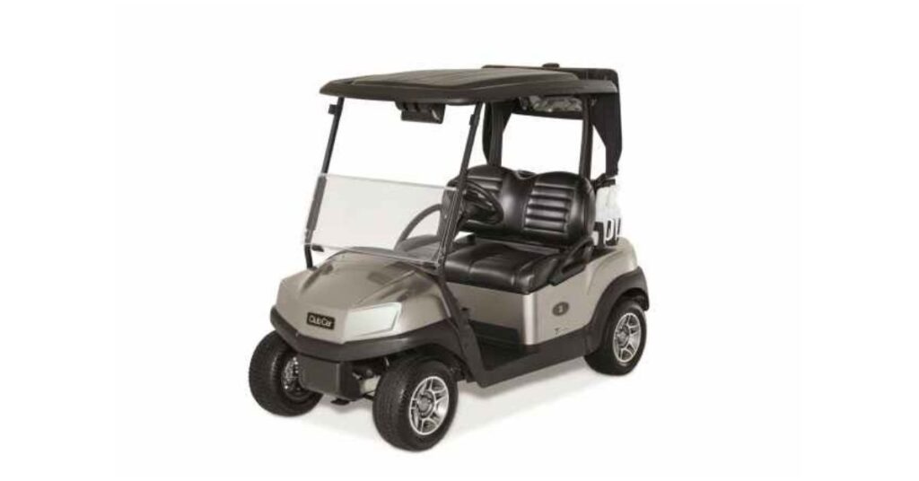 Club Car Tempo 2 passenger golf cart in Platinum 