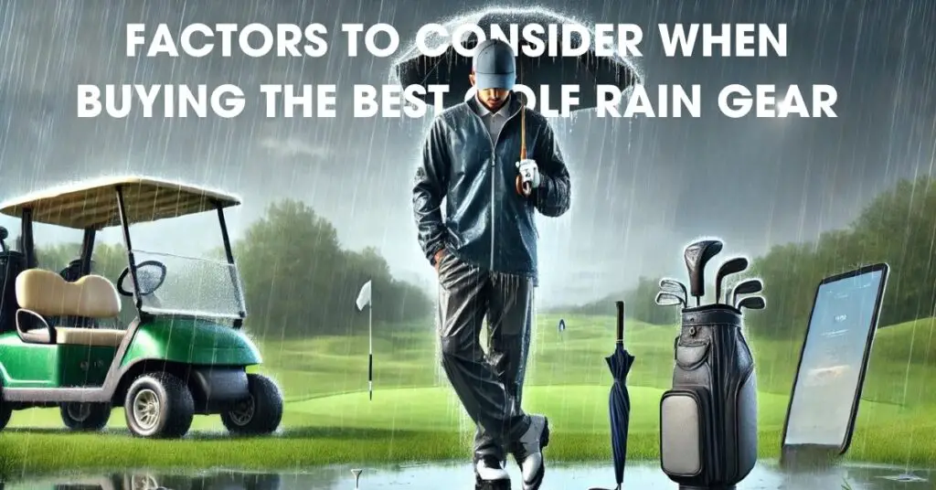 Factors To Consider When Buying the Best Golf Rain Gear​