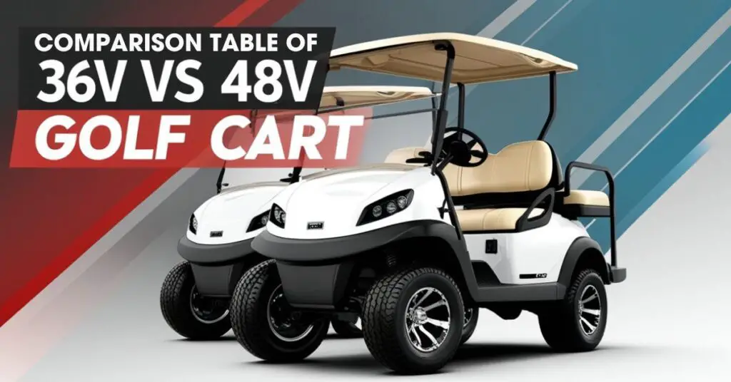 Comparison Table of 36 Volt vs 48 Volt Golf Cart​