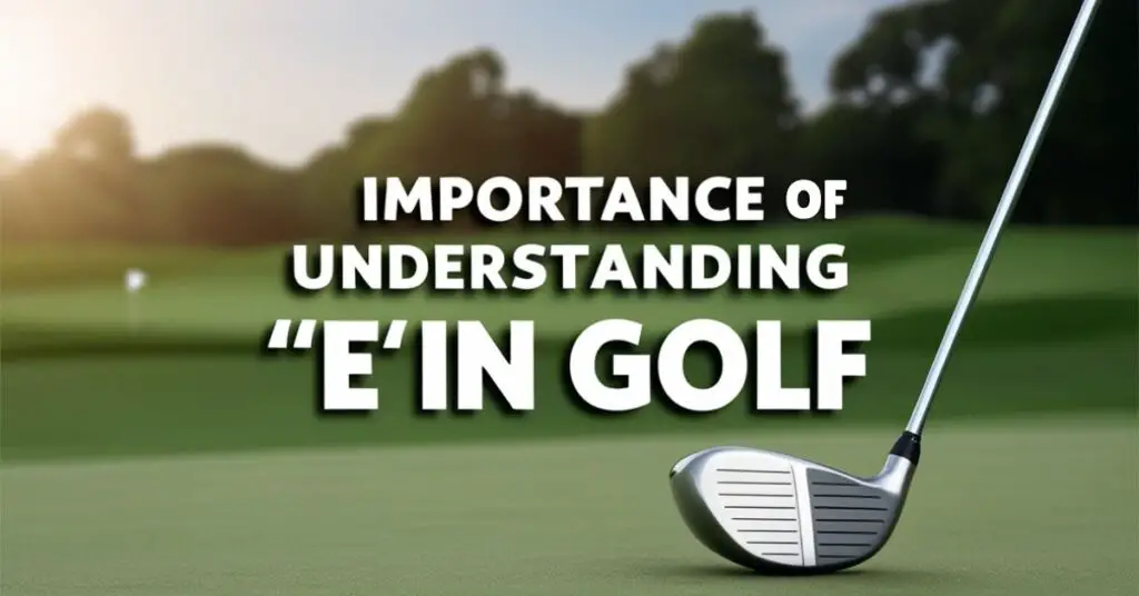 Importance Of Understanding "E" In Golf Score​ - What Does E Mean In Golf