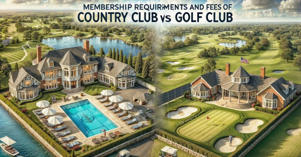 Membership Requirements And Fees Of Country Club vs Golf Club​