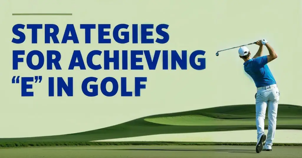 Strategies For Achieving "E" in Golf​