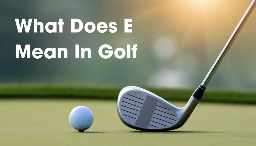 Unlocking The Mystery: What Does E Mean In Golf Scores?