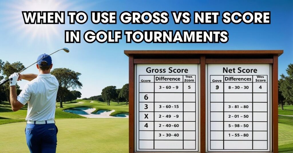 When To Use Gross vs Net Score In Golf Tournaments?​